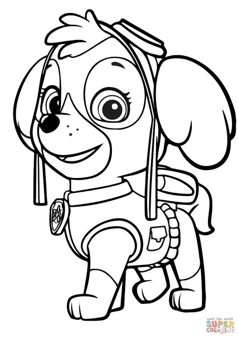 skye coloring pages